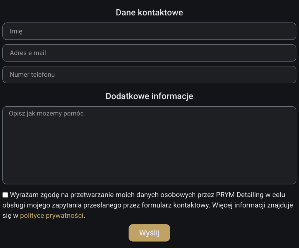 test formularza